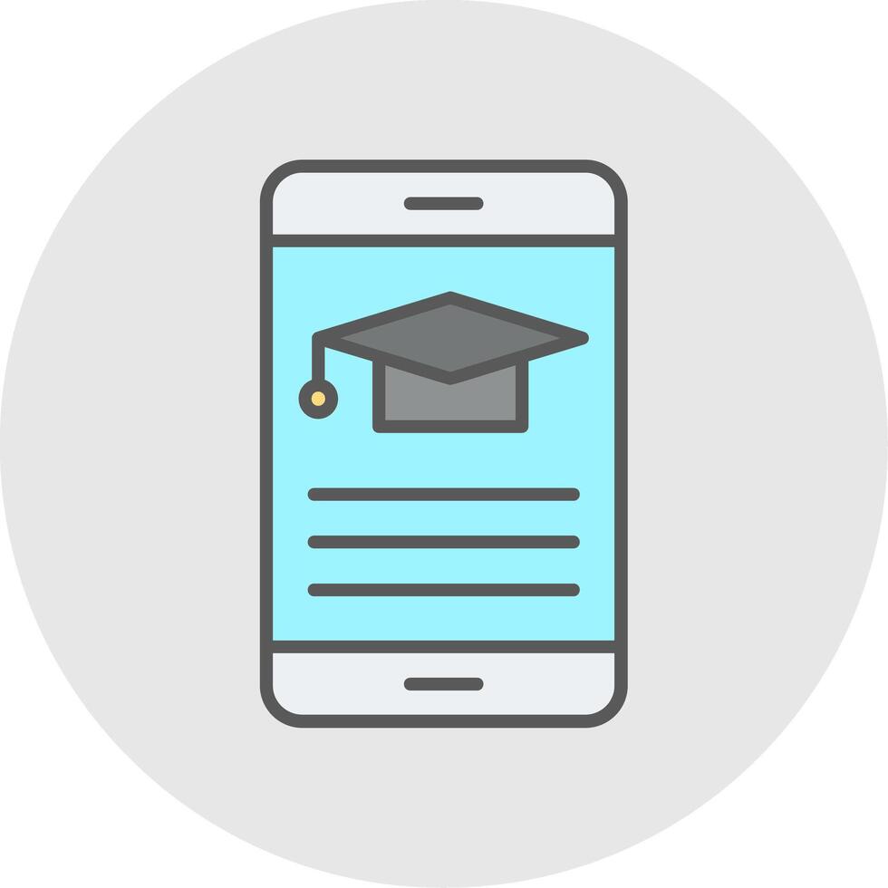Elearning Line Filled Light Icon vector