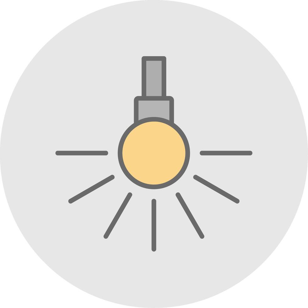 Headlight Line Filled Light Icon vector
