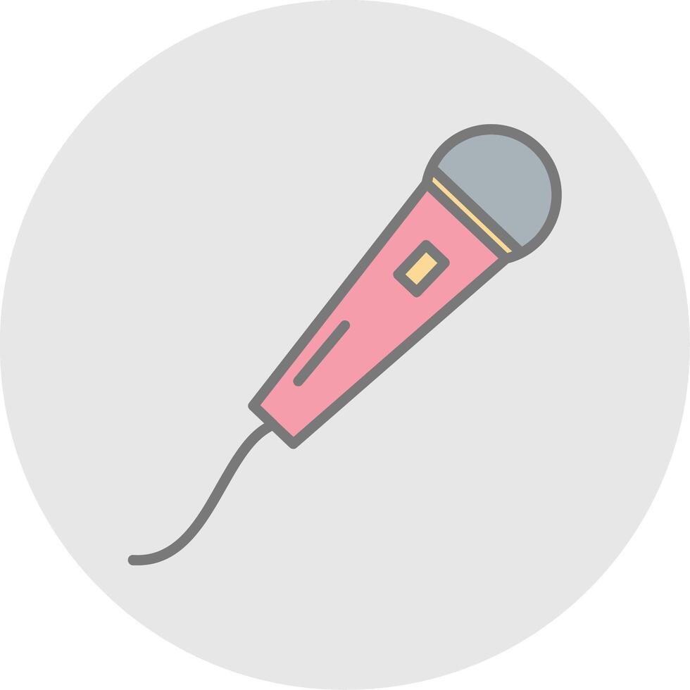 Mic Line Filled Light Icon vector