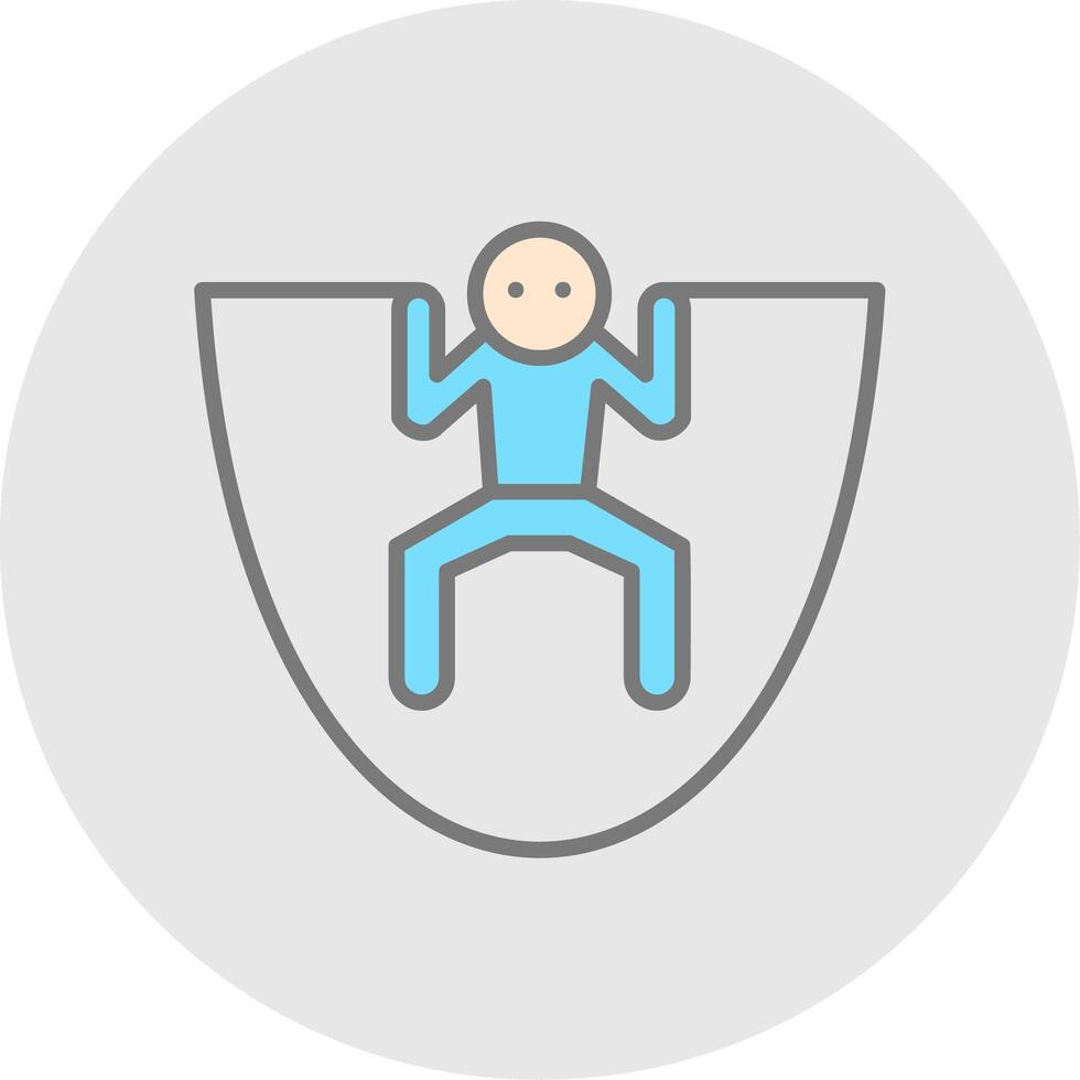Skipping Line Filled Light Icon vector