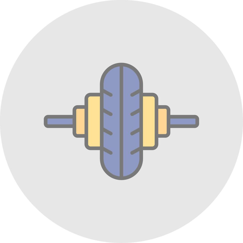 Crossfit Line Filled Light Icon vector