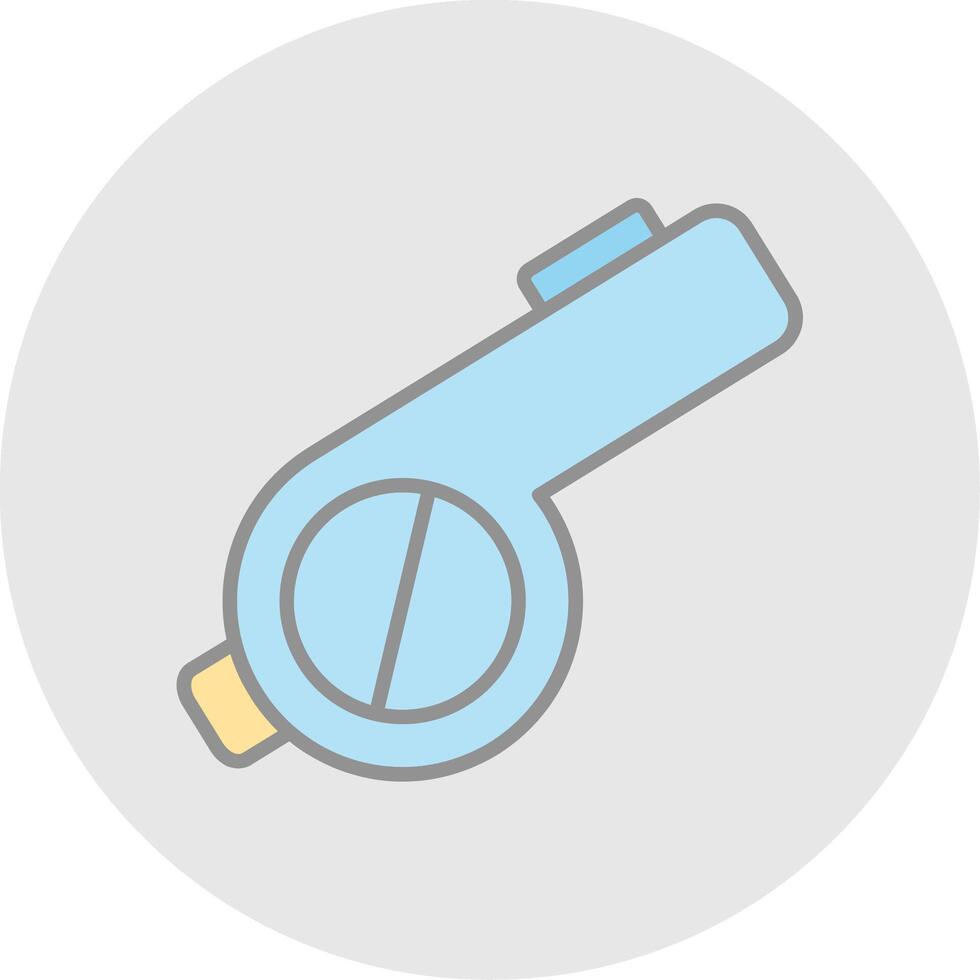 Whistle Line Filled Light Icon vector