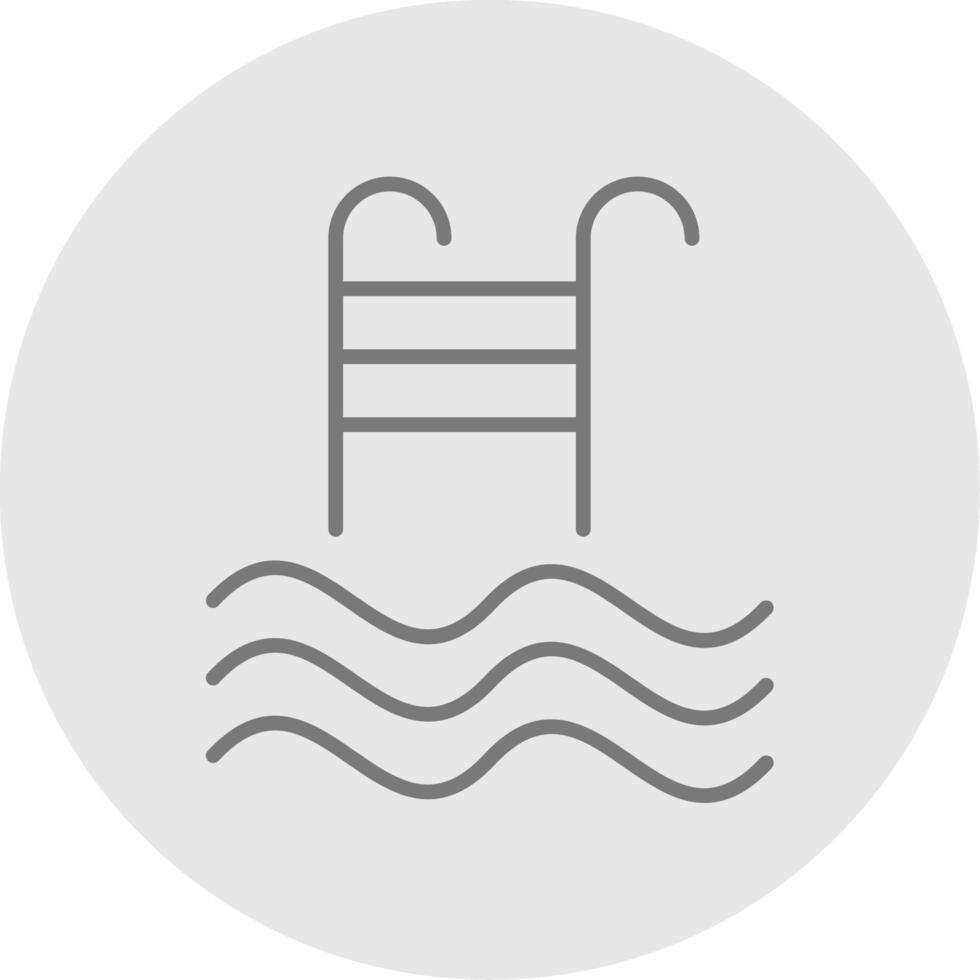 Swimming Pool Line Filled Light Icon vector