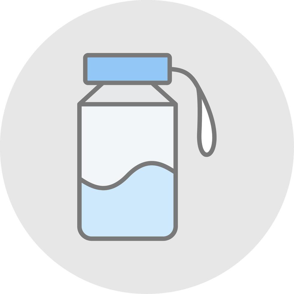 Water Bottle Line Filled Light Icon vector
