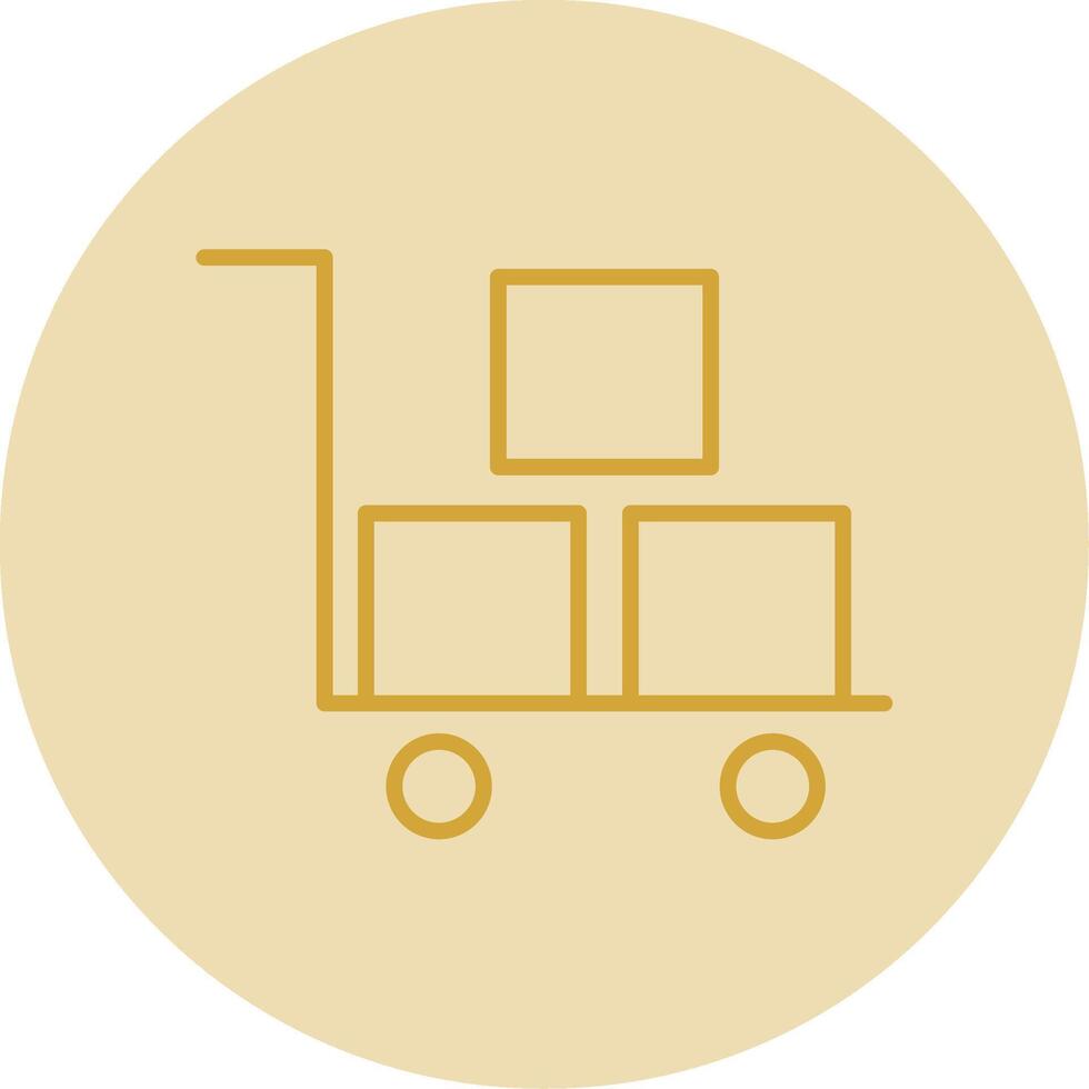 Supplier Line Yellow Circle Icon vector