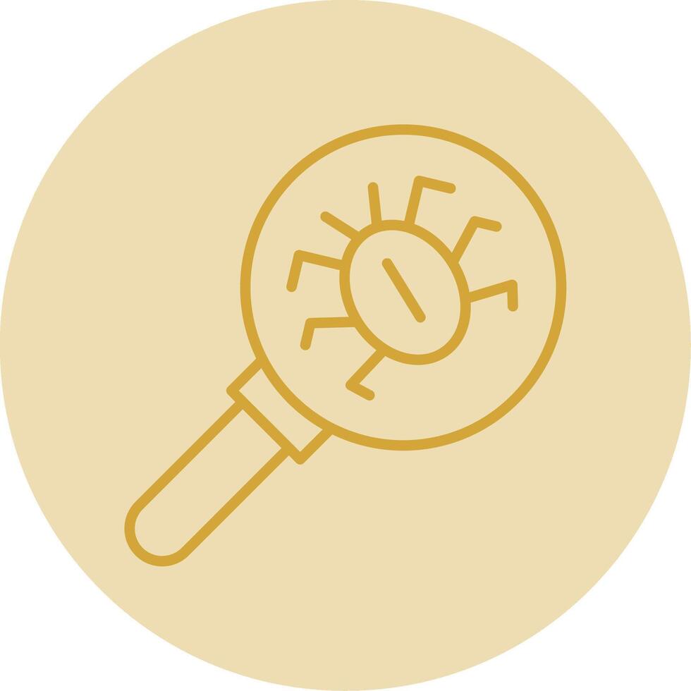 Antivirus Line Yellow Circle Icon vector