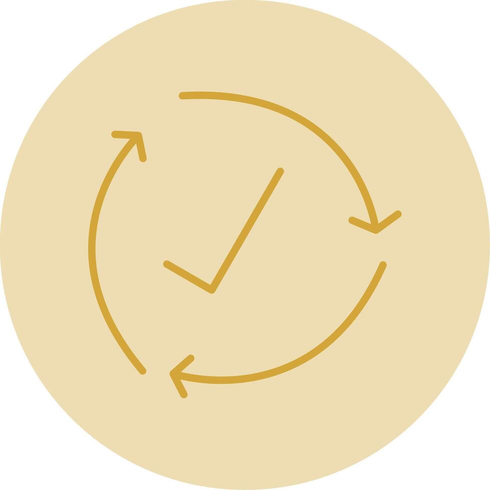 Cycle Line Yellow Circle Icon vector