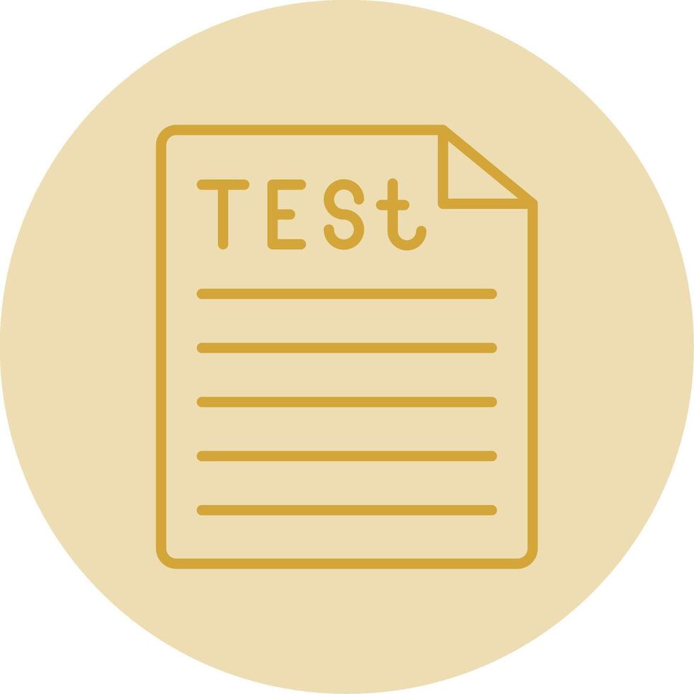 Test Line Yellow Circle Icon vector
