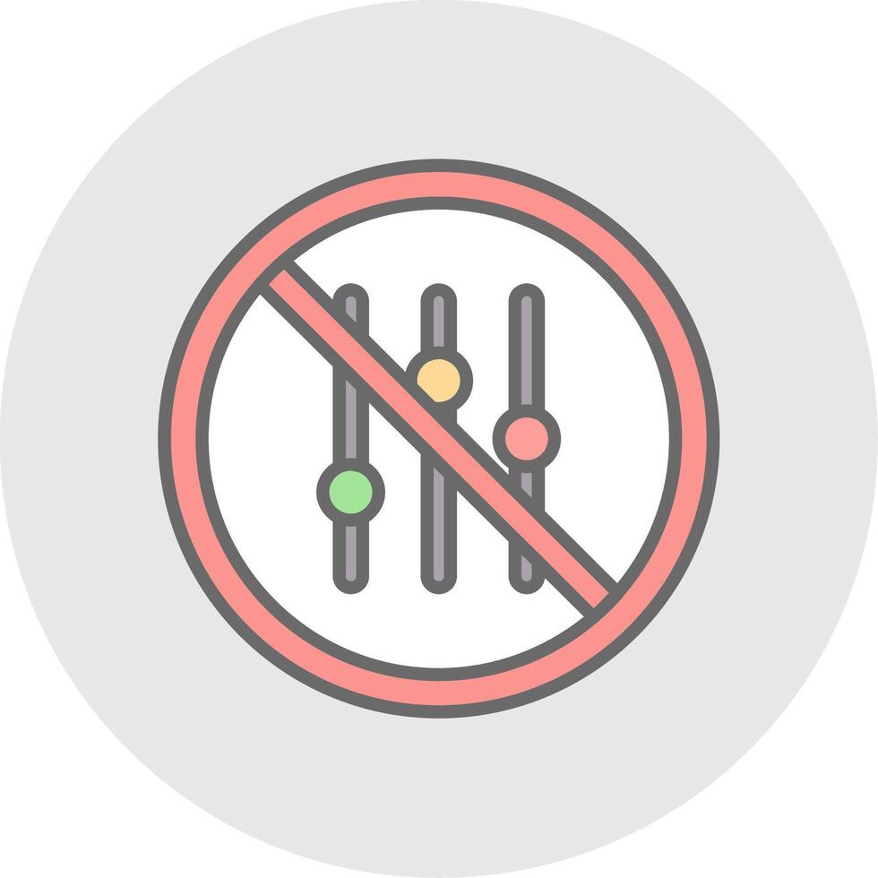Mute Line Filled Light Icon vector