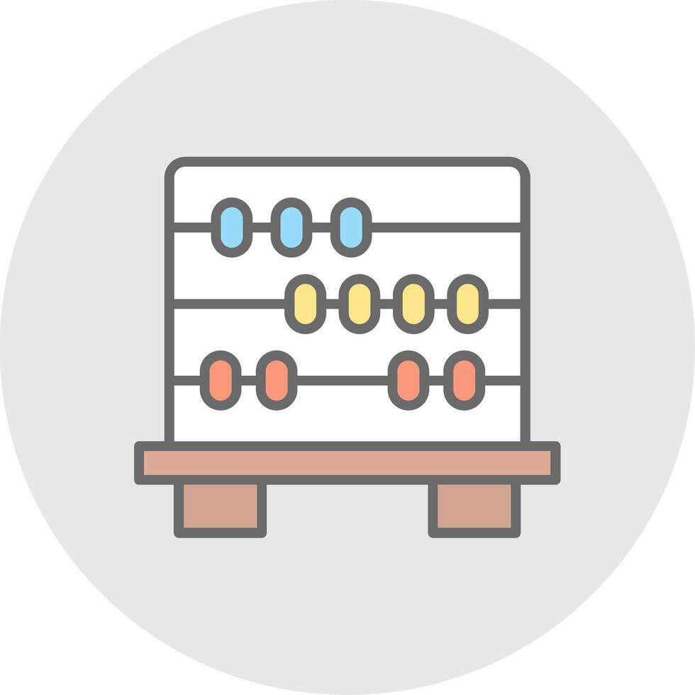 Abacus Line Filled Light Icon vector