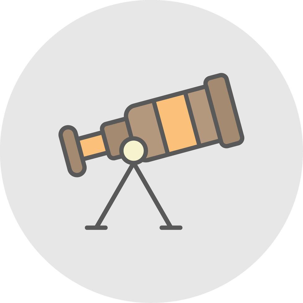 Telescope Line Filled Light Icon vector