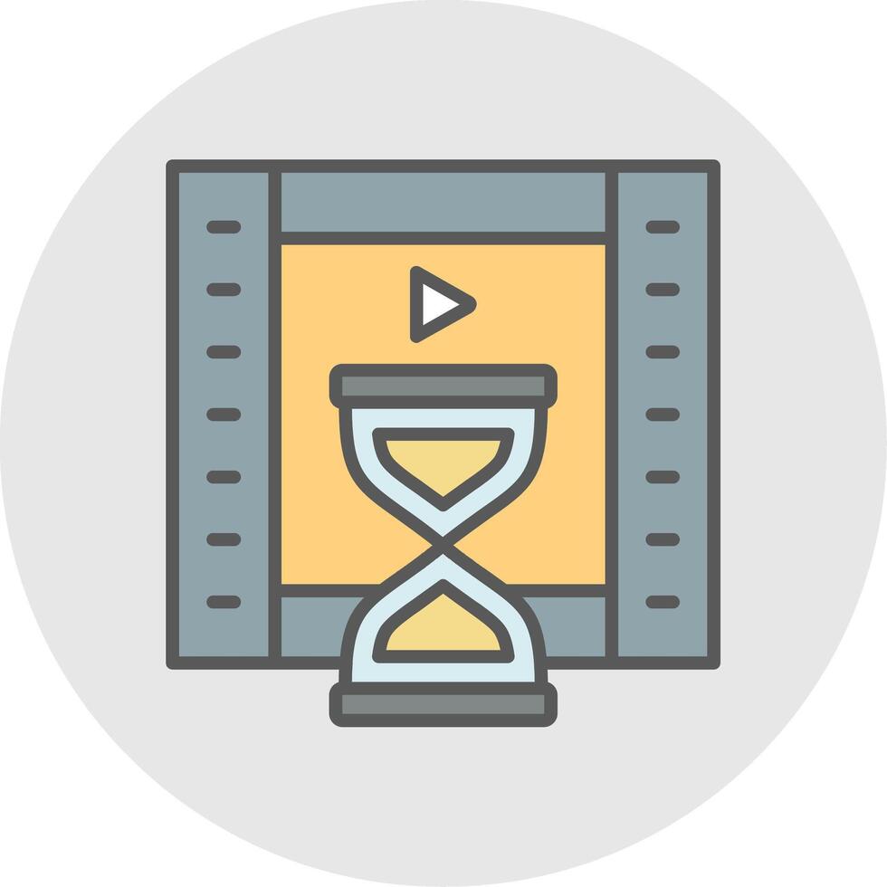 Duration Line Filled Light Icon vector