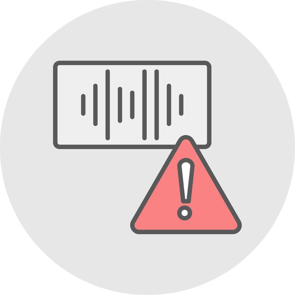 Error Line Filled Light Icon vector