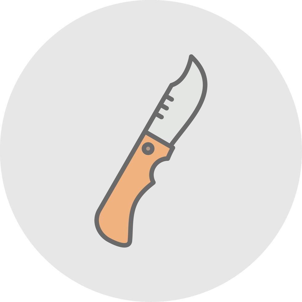 Knife Line Filled Light Icon vector