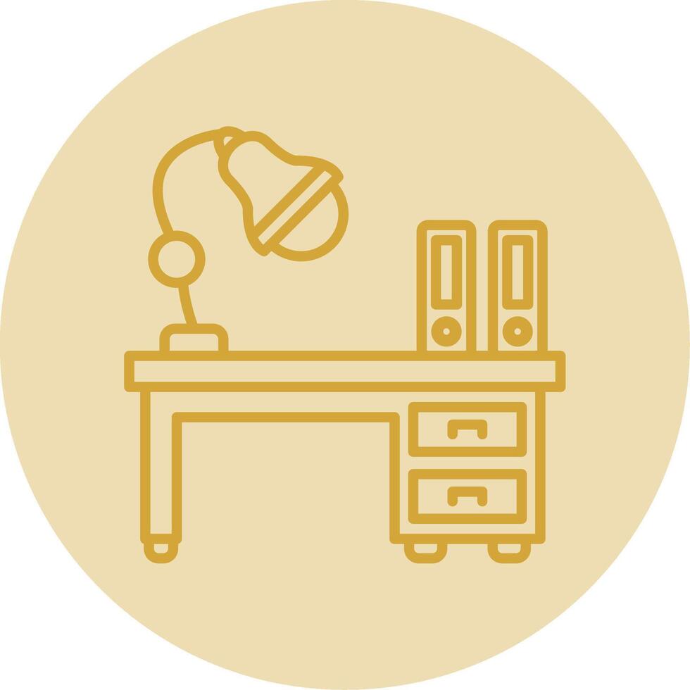 Workspace Line Yellow Circle Icon vector