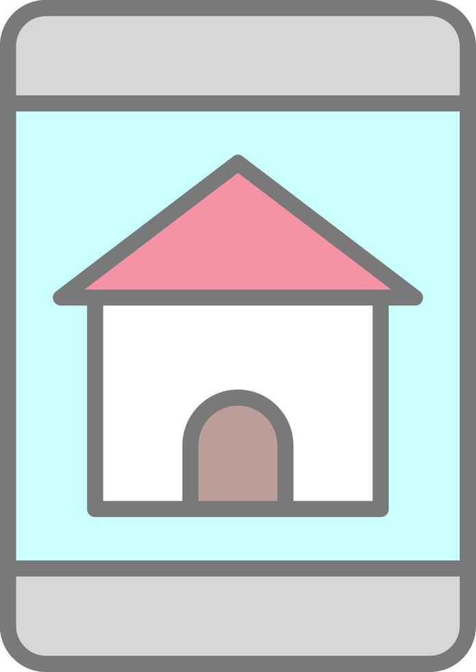 Find Home OnLine Filled Light Line Filled Light Icon vector