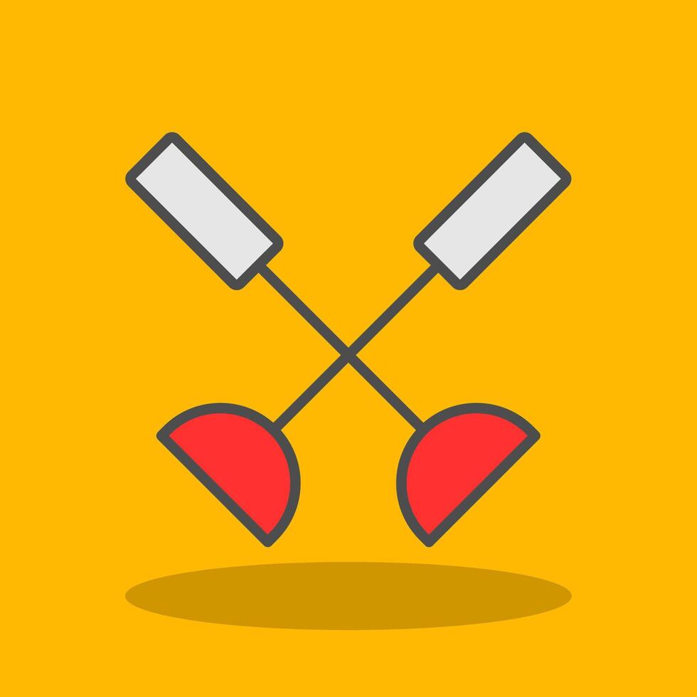 Paddle Filled Shadow Icon vector