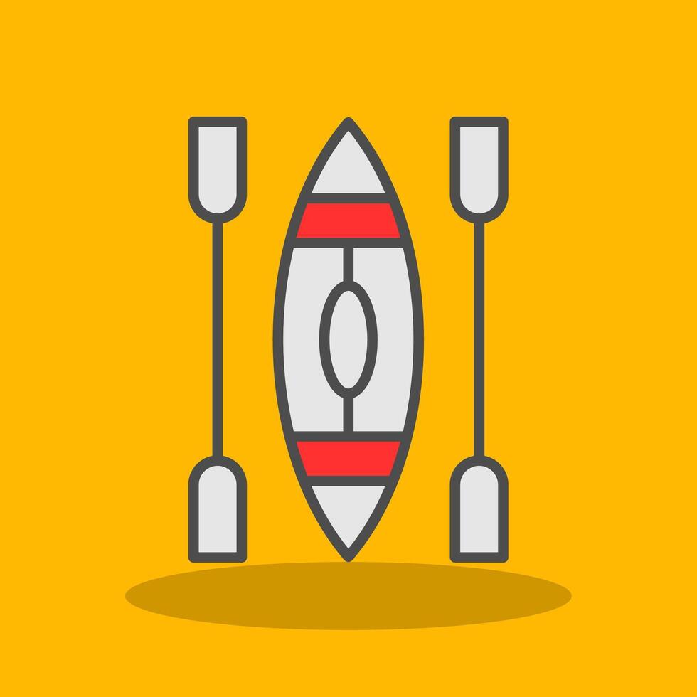 Canoe Filled Shadow Icon vector
