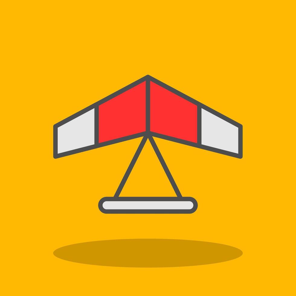 Gliding Filled Shadow Icon vector