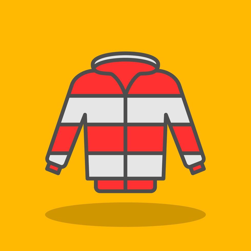 Jacket Filled Shadow Icon vector