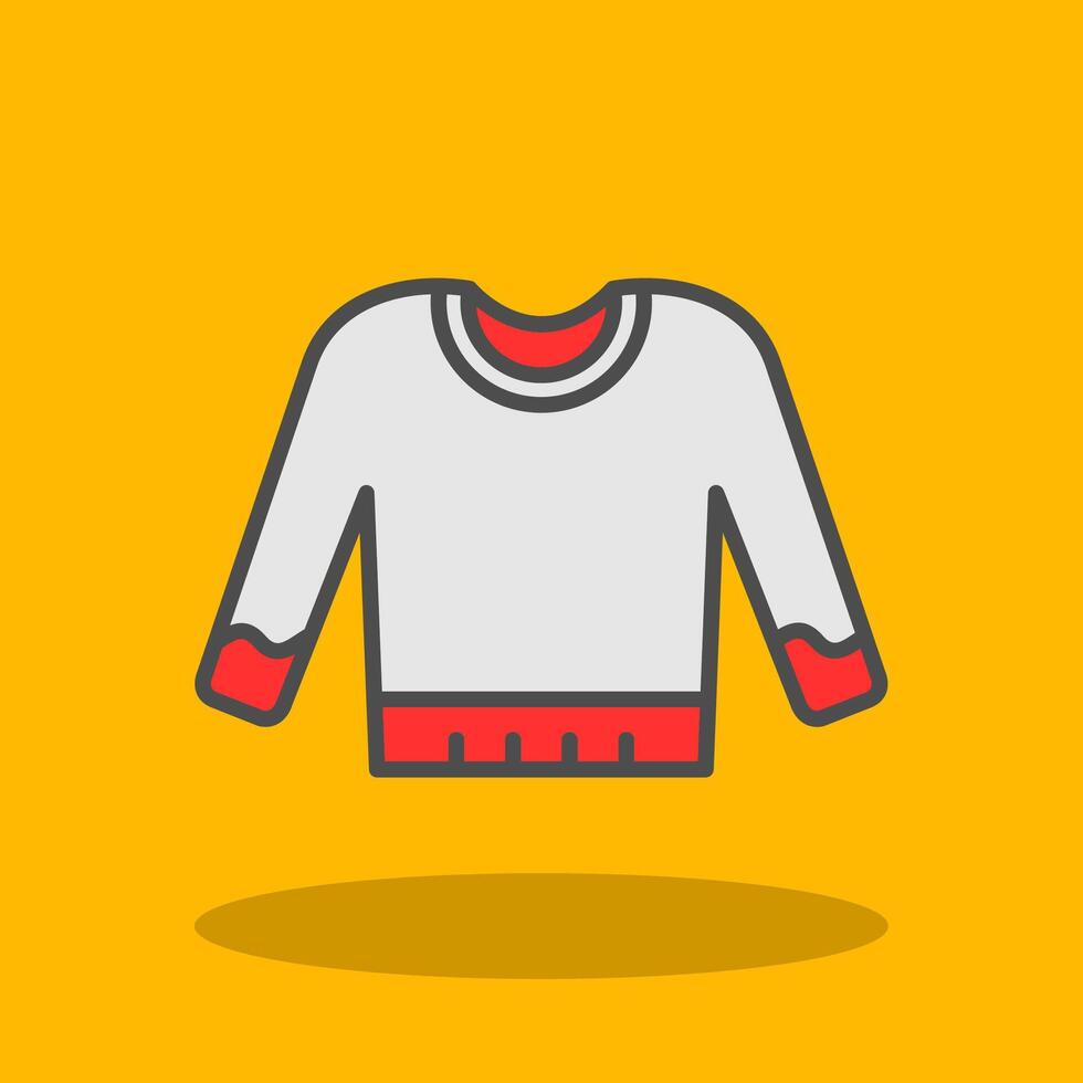 Jumper Filled Shadow Icon vector