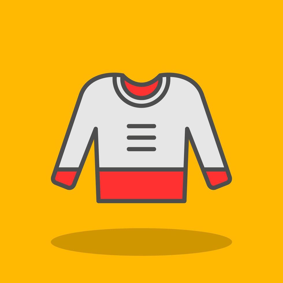 Jumper Filled Shadow Icon vector