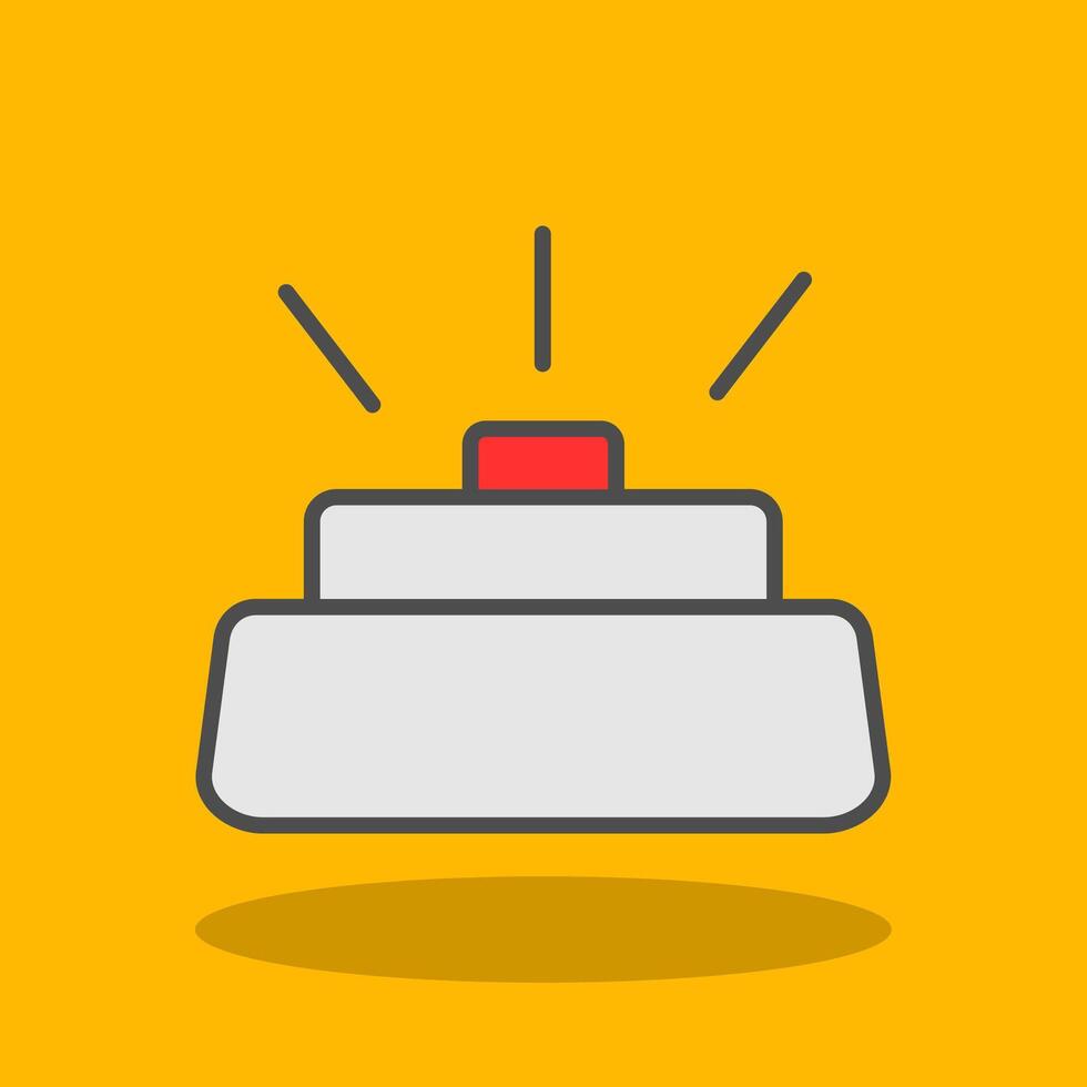 Mine Filled Shadow Icon vector