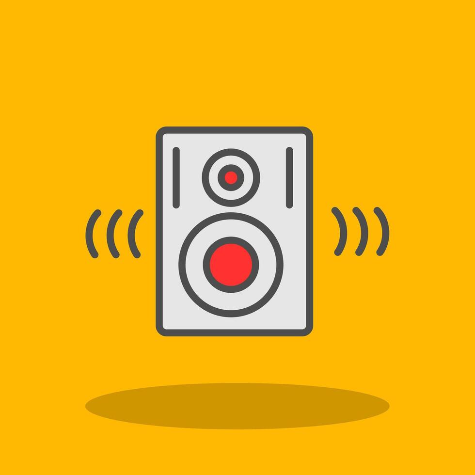 Speakers Filled Shadow Icon vector