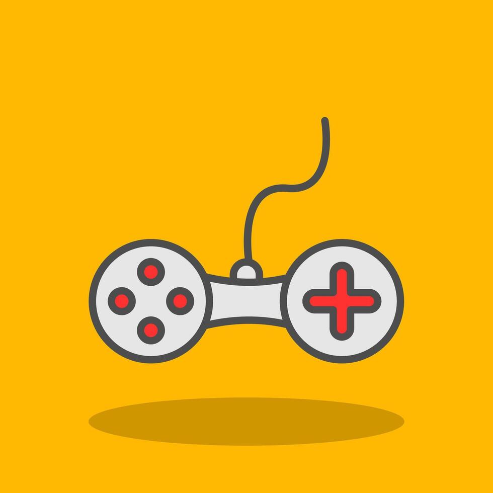 Controller Filled Shadow Icon vector