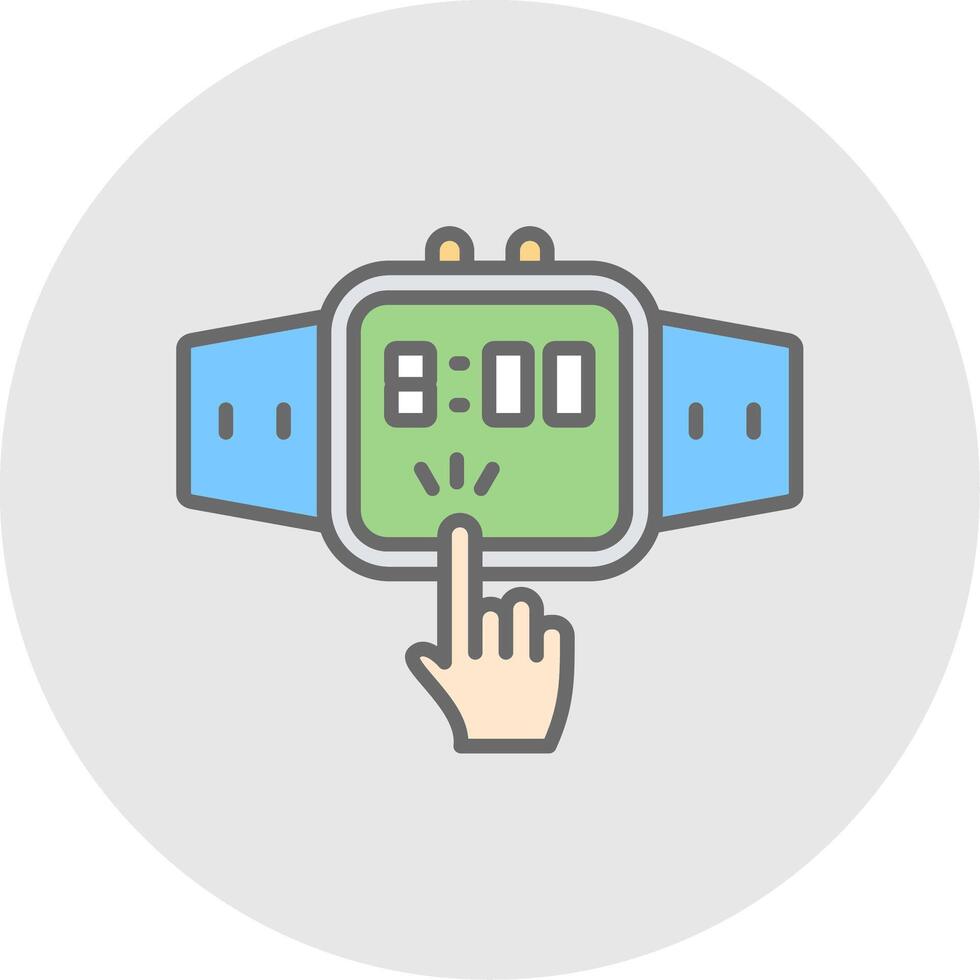 Touchscreen Line Filled Light Icon vector
