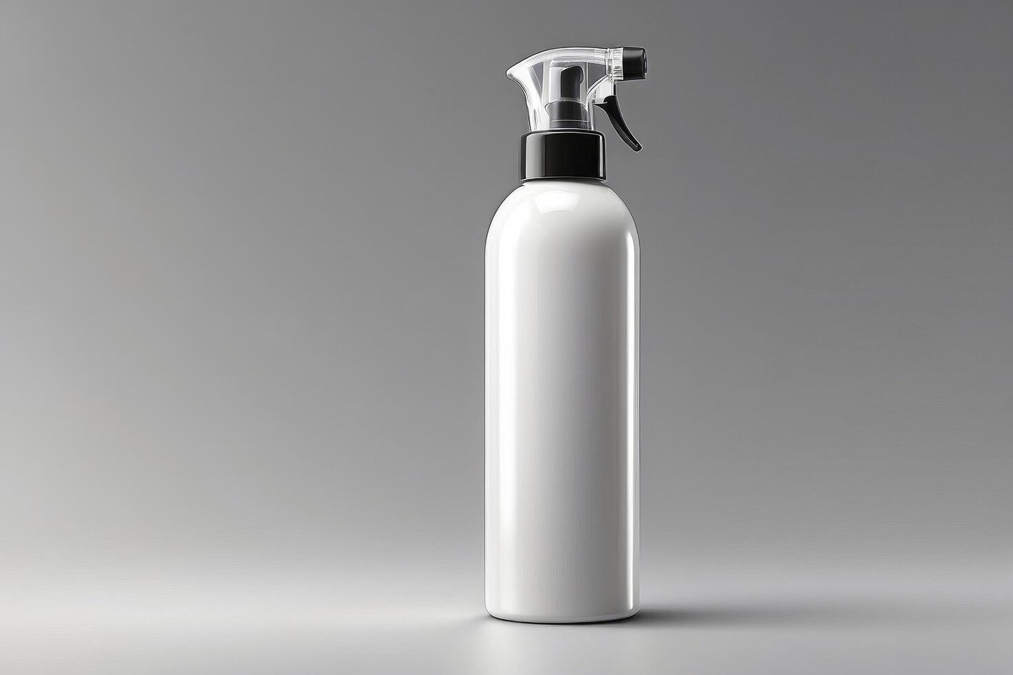 a white spray bottle with a black spray nozzle photo