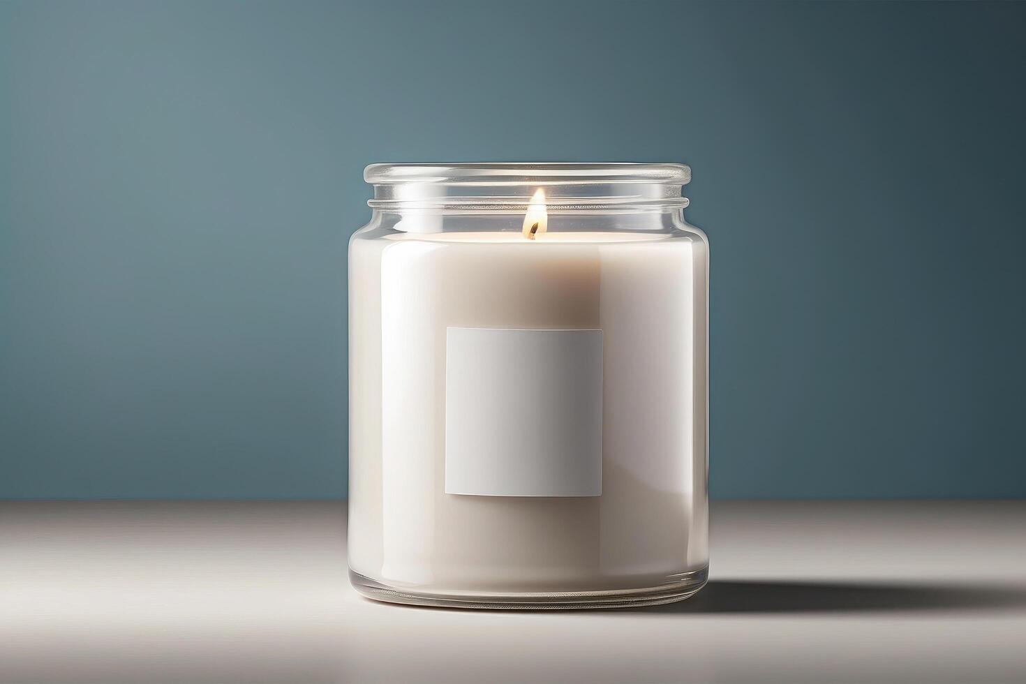 Elegant Scented Soy Wax Candle Jar with Space for Branding photo