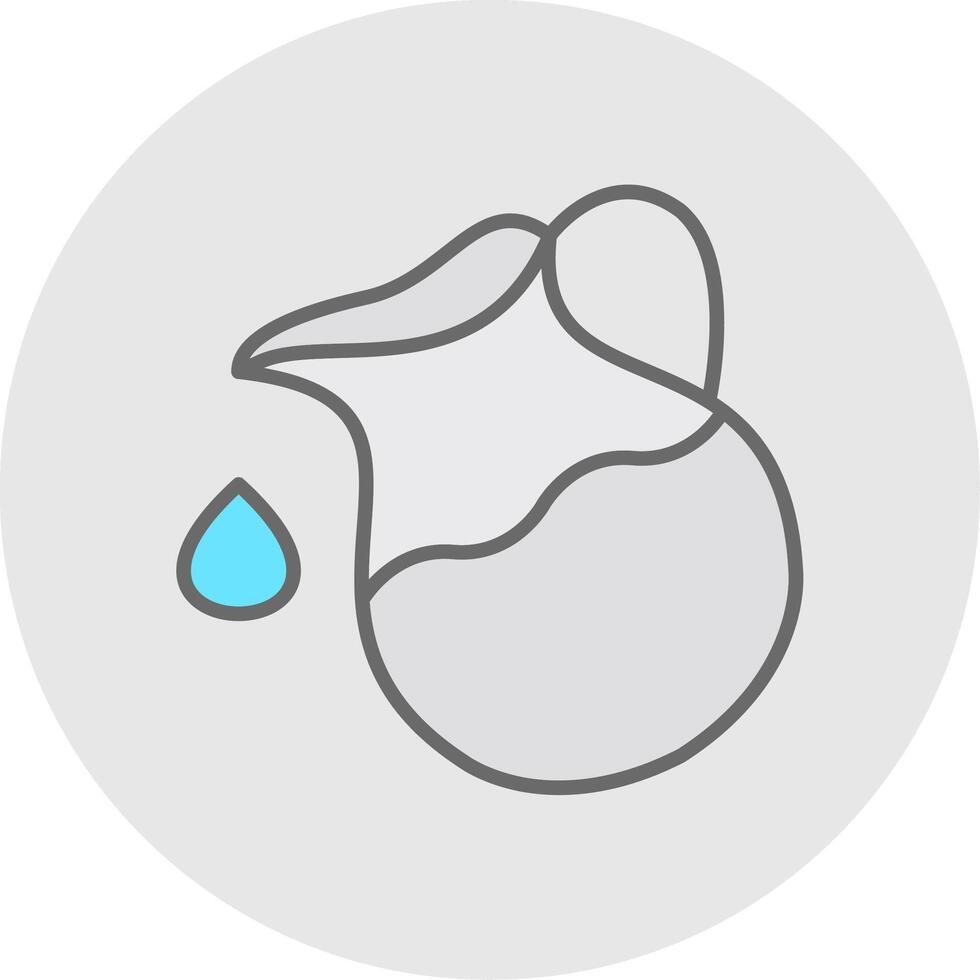 Jug Line Filled Light Icon vector