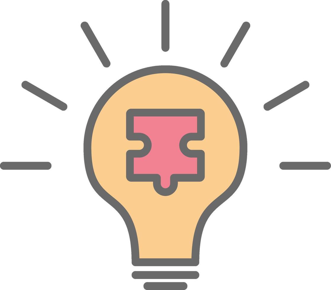 Solution Line Filled Light Icon vector
