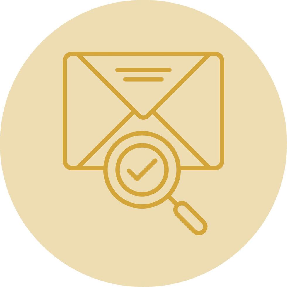 Mail Line Yellow Circle Icon vector
