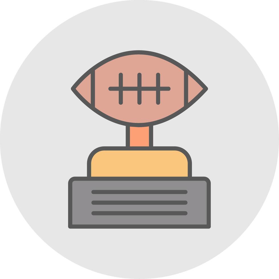 Football Line Filled Light Icon vector