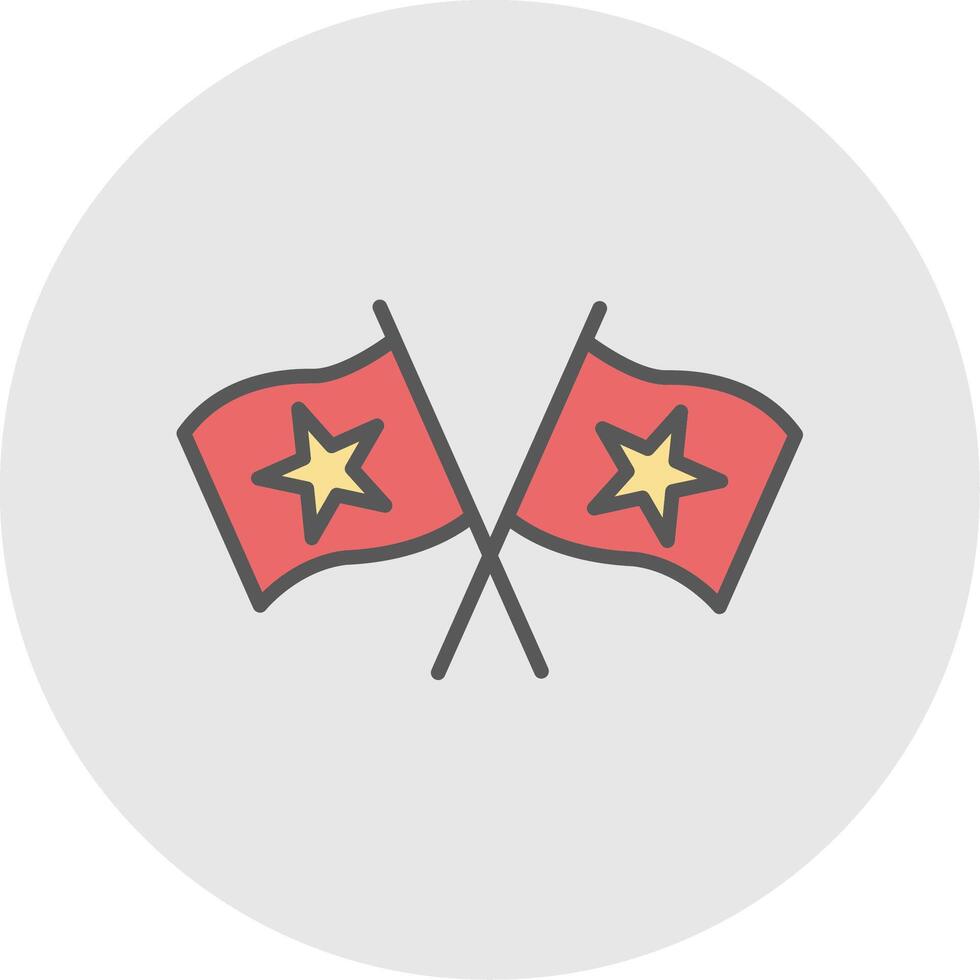 Flags Line Filled Light Icon vector