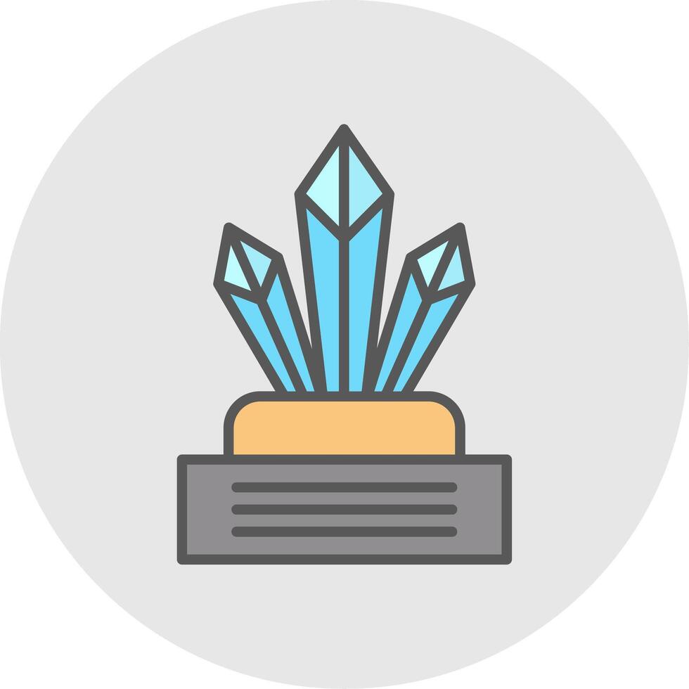 Crystals Line Filled Light Icon vector