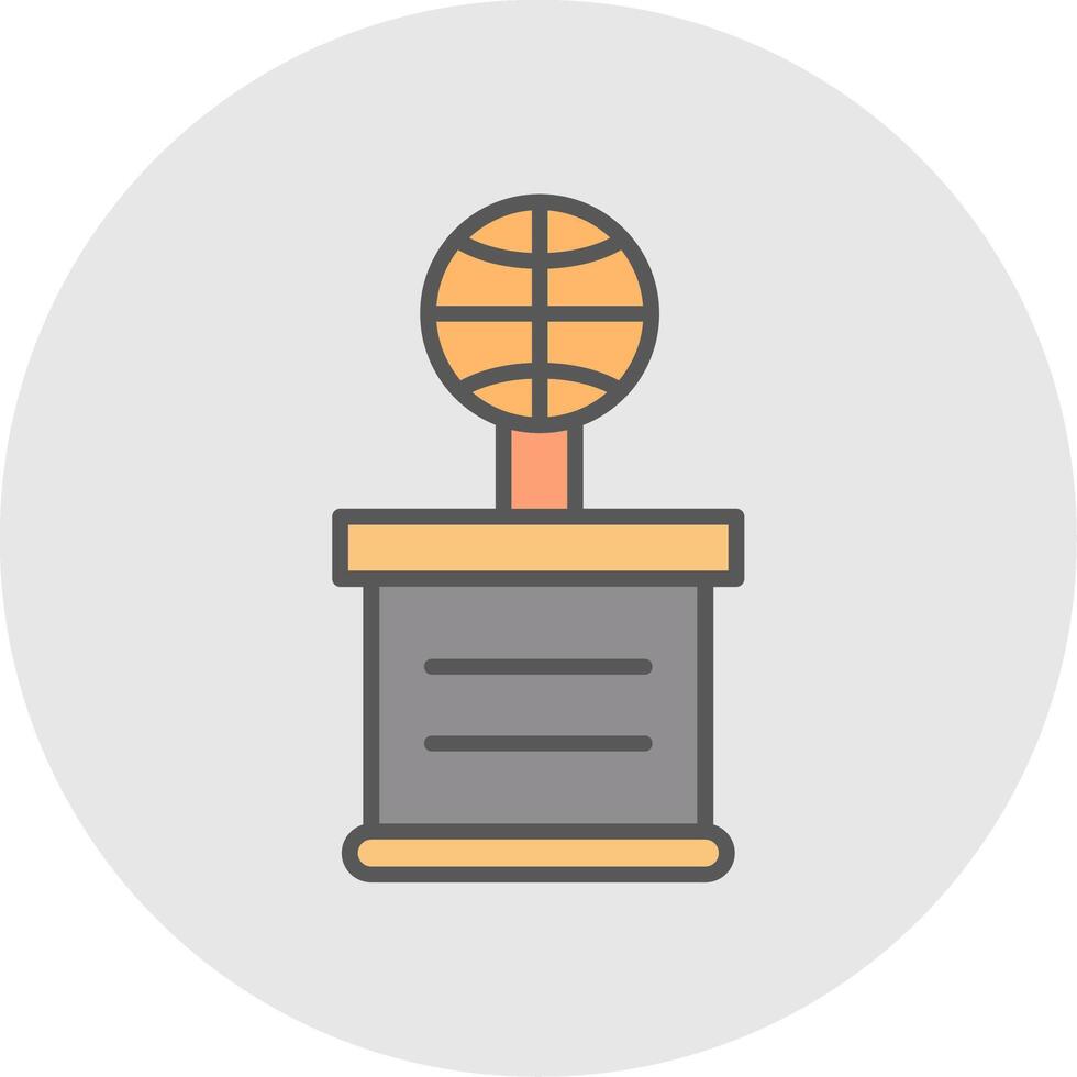 Basketball Line Filled Light Icon vector