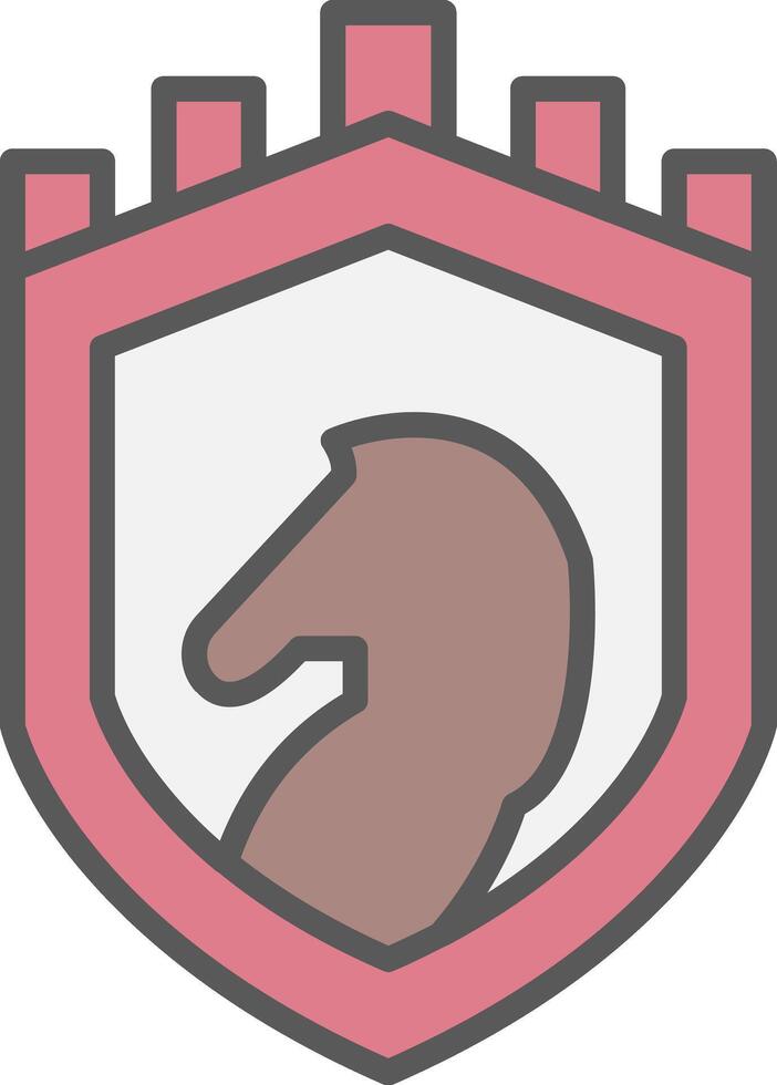 Security Castle Strategy Line Filled Light Icon vector