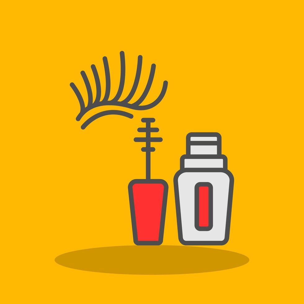 Eyelashes Filled Shadow Icon vector
