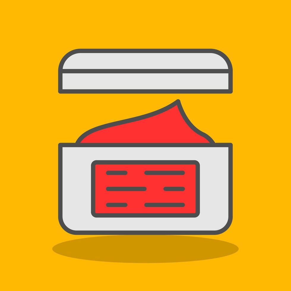 Body Cream Filled Shadow Icon vector