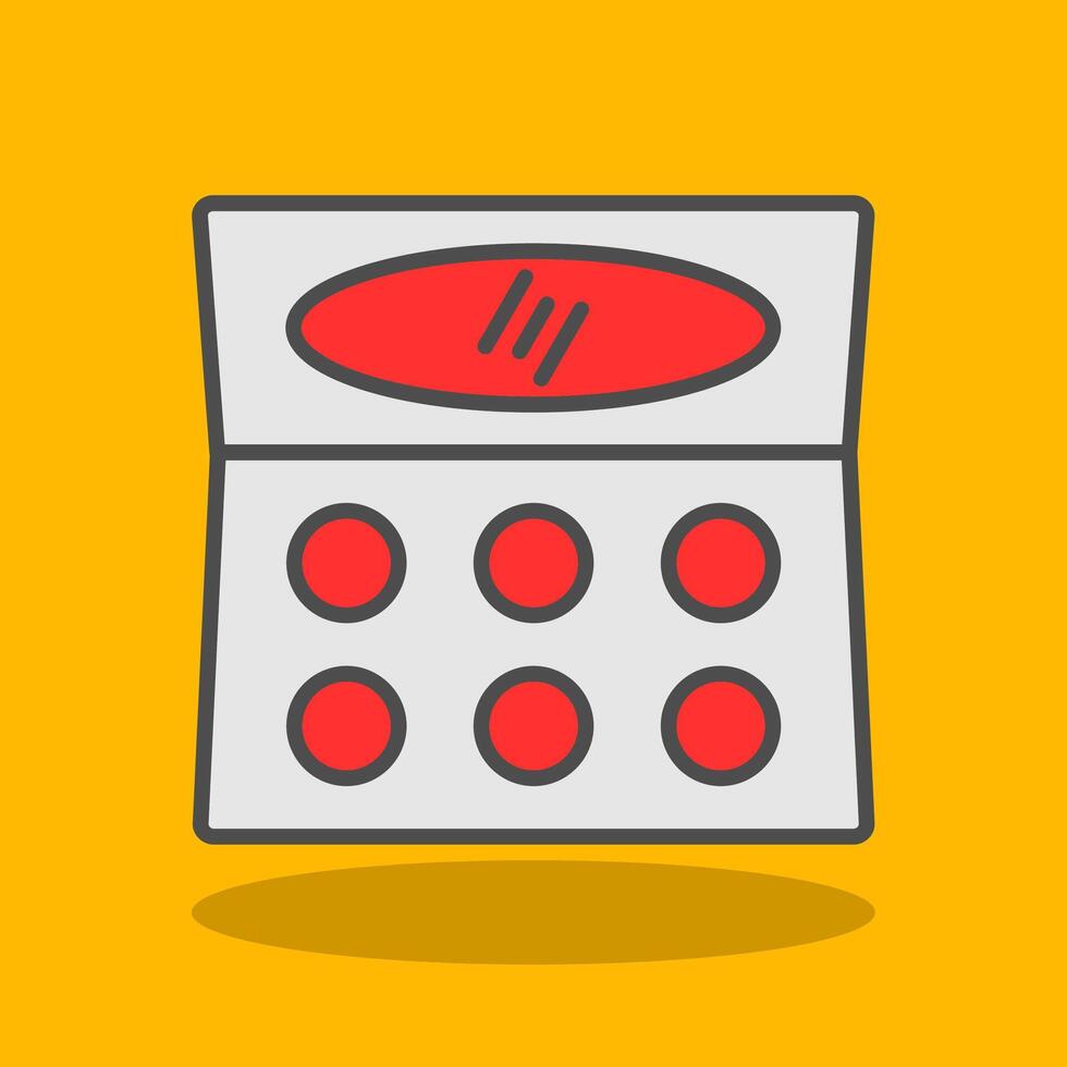 Contour Filled Shadow Icon vector