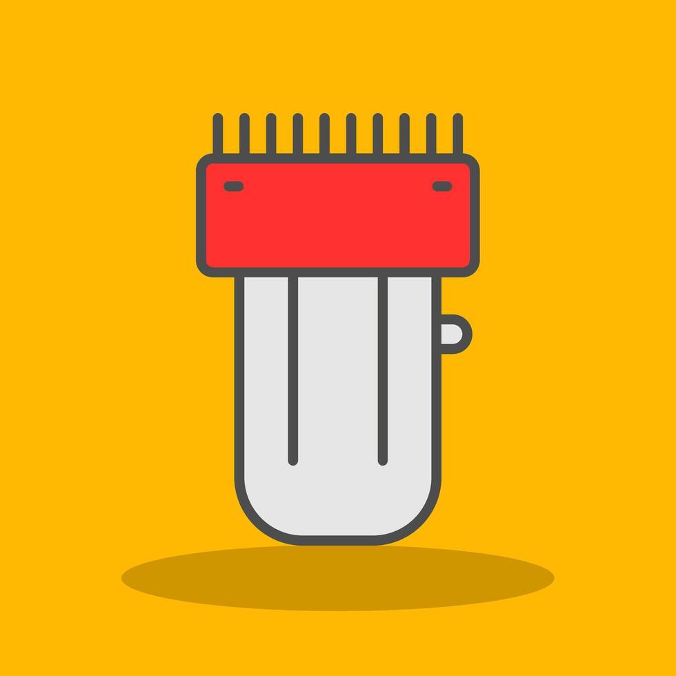 Trimmer Filled Shadow Icon vector