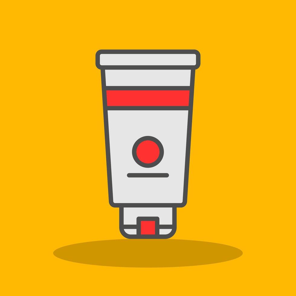 Hand Cream Filled Shadow Icon vector