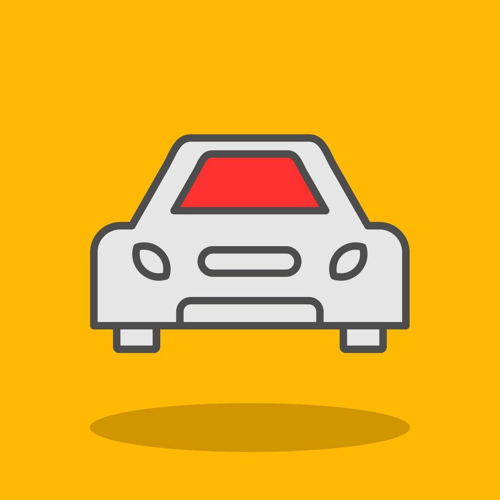 Car Filled Shadow Icon vector