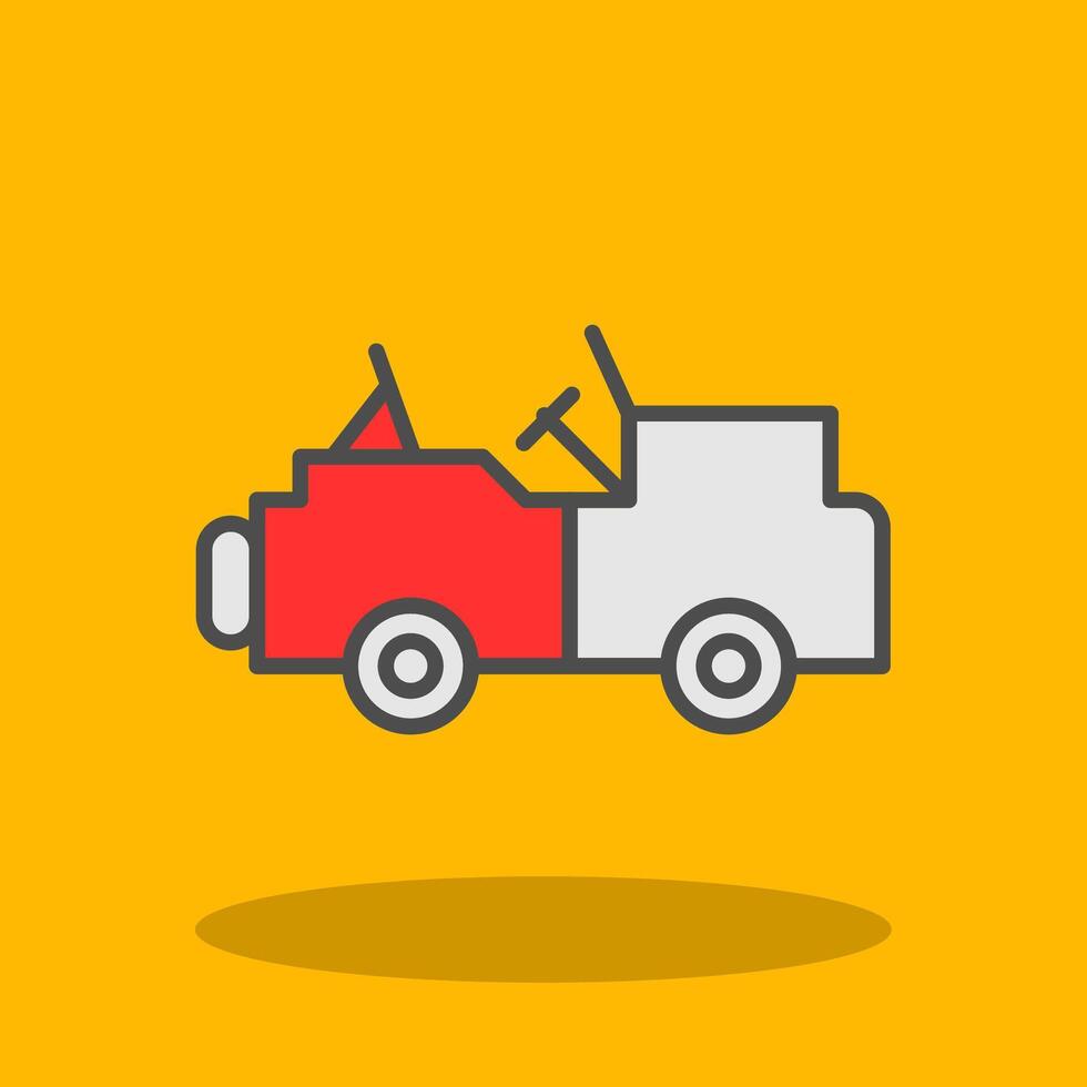 Jeep Filled Shadow Icon vector
