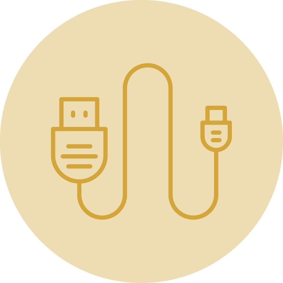 Connection Line Yellow Circle Icon vector