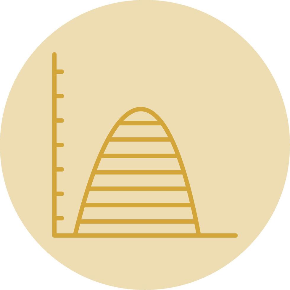 Levels Line Yellow Circle Icon vector