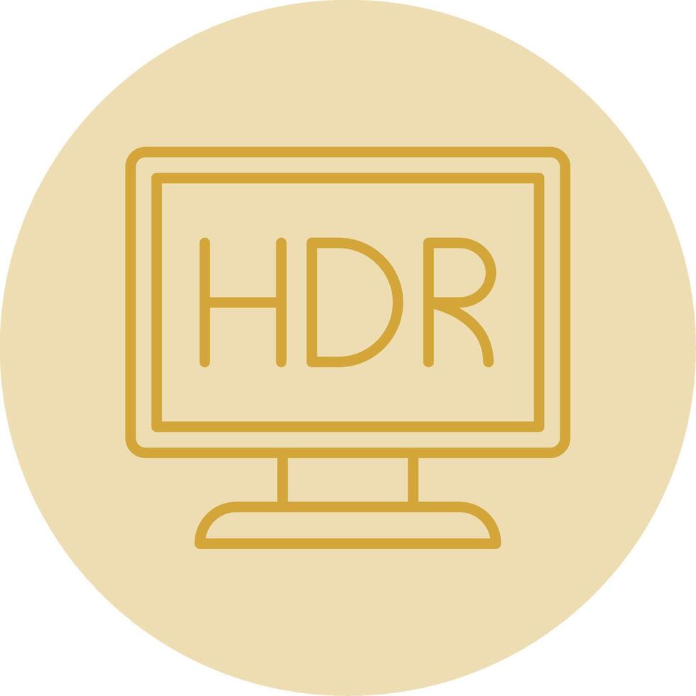 Monitor Line Yellow Circle Icon vector